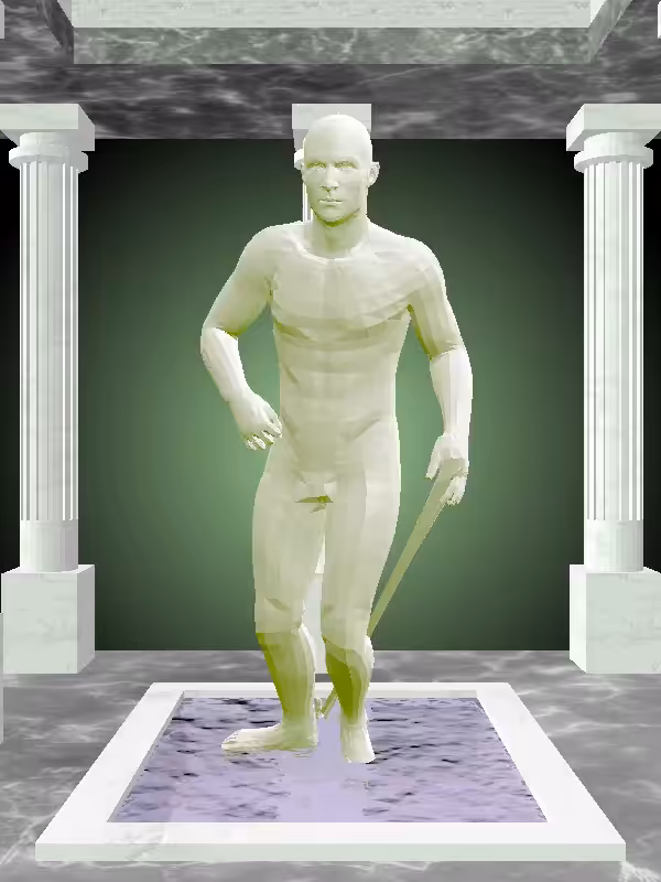 HeavenComputer: The Fragmented Injured Matte Green Man #5744
