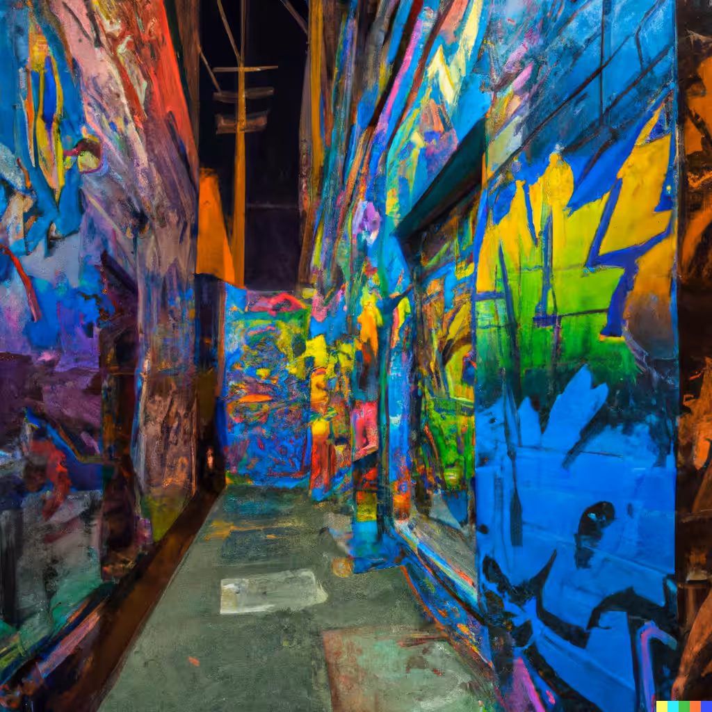Vibrant Night Alley No.9