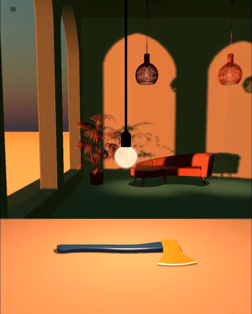Hatchet on the table