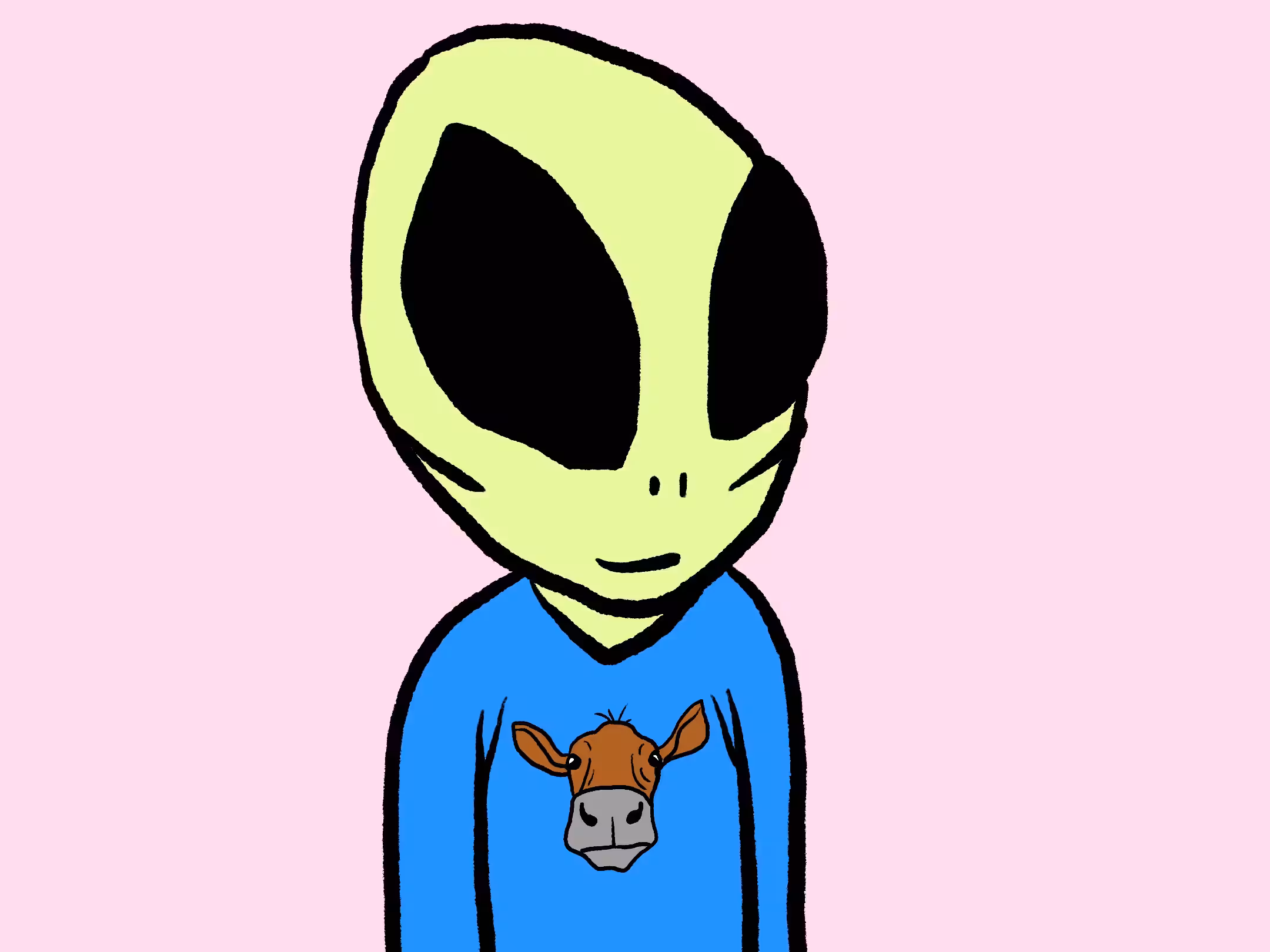 Alien cow shirt 
