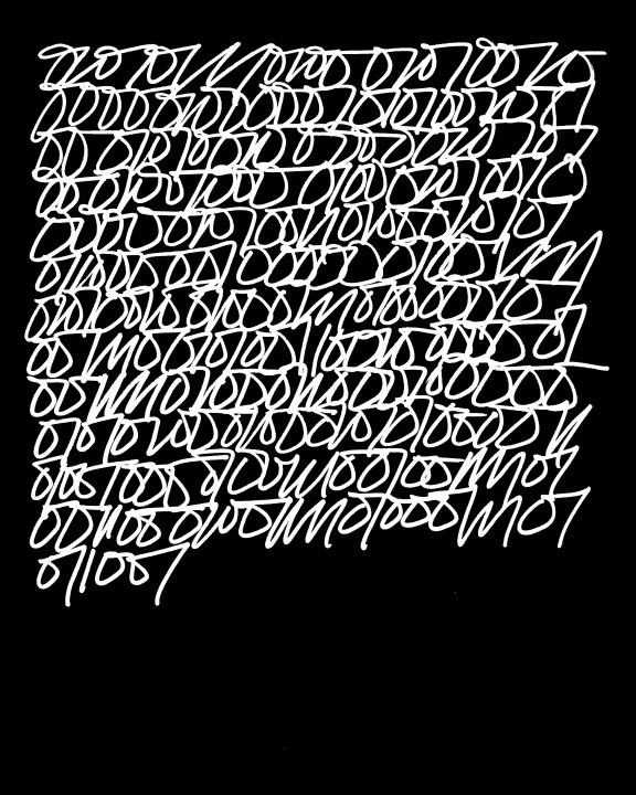 Cursive Binary: We Are the Sex Organs of Technology [After Marshall McLuhan]