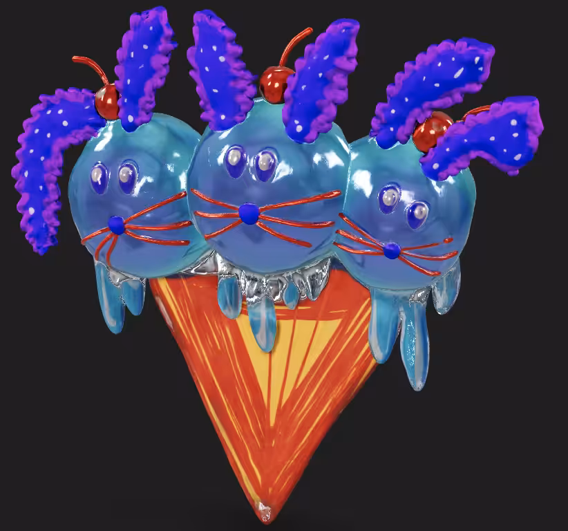 Triple Bunny Scoop Decoration