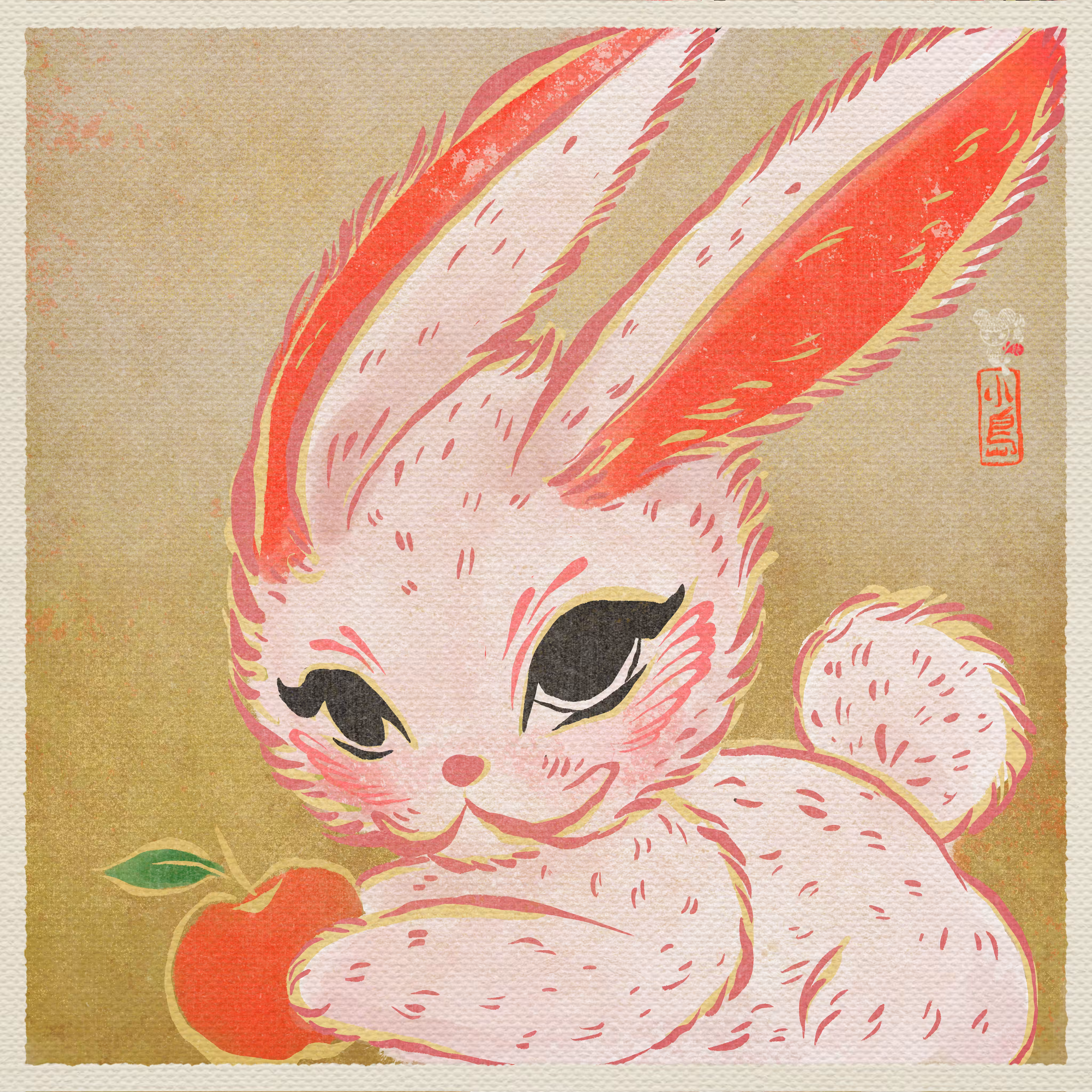 Rabbit and apple - うさぎとりんご