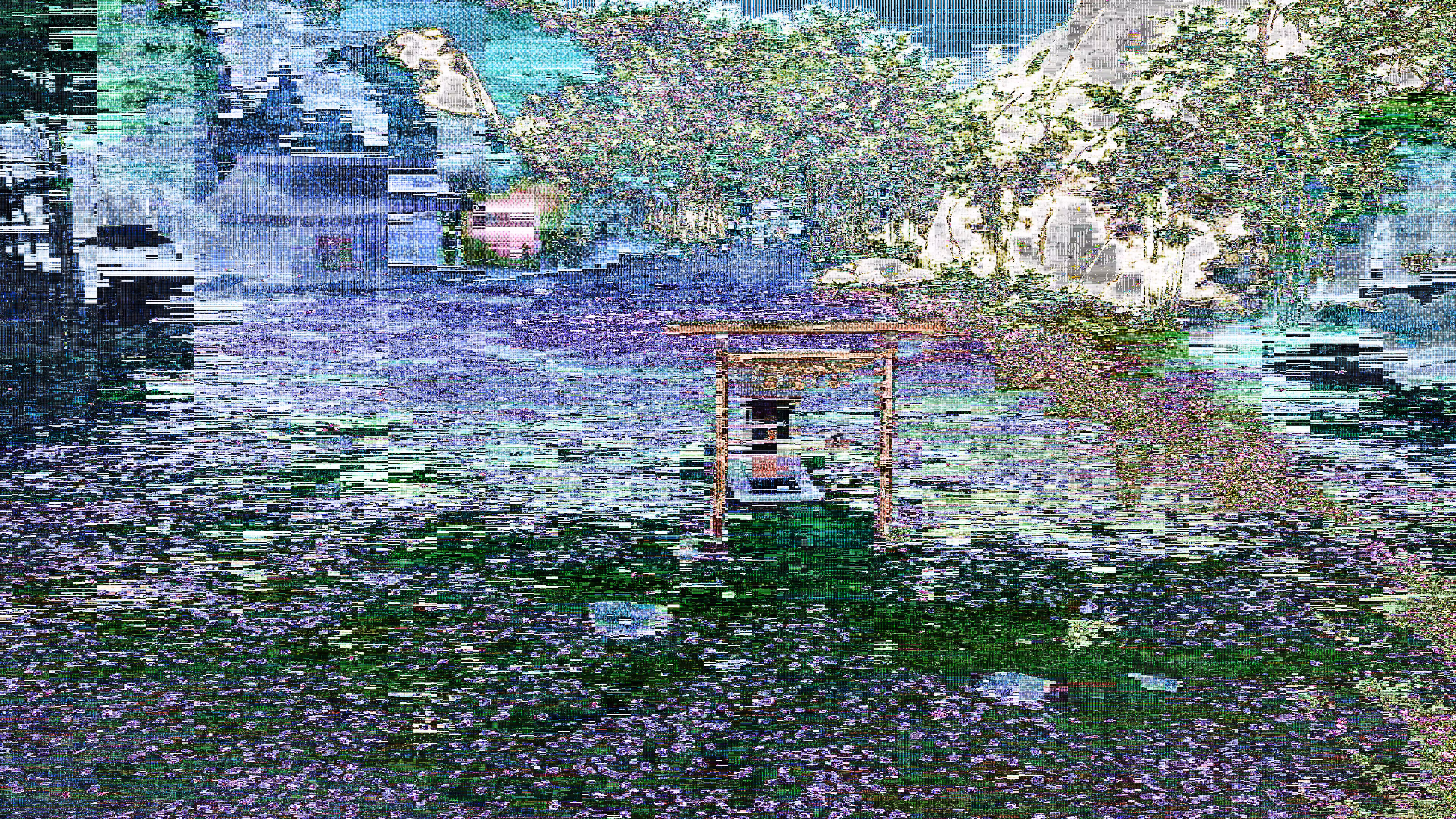 A shrine between pixels