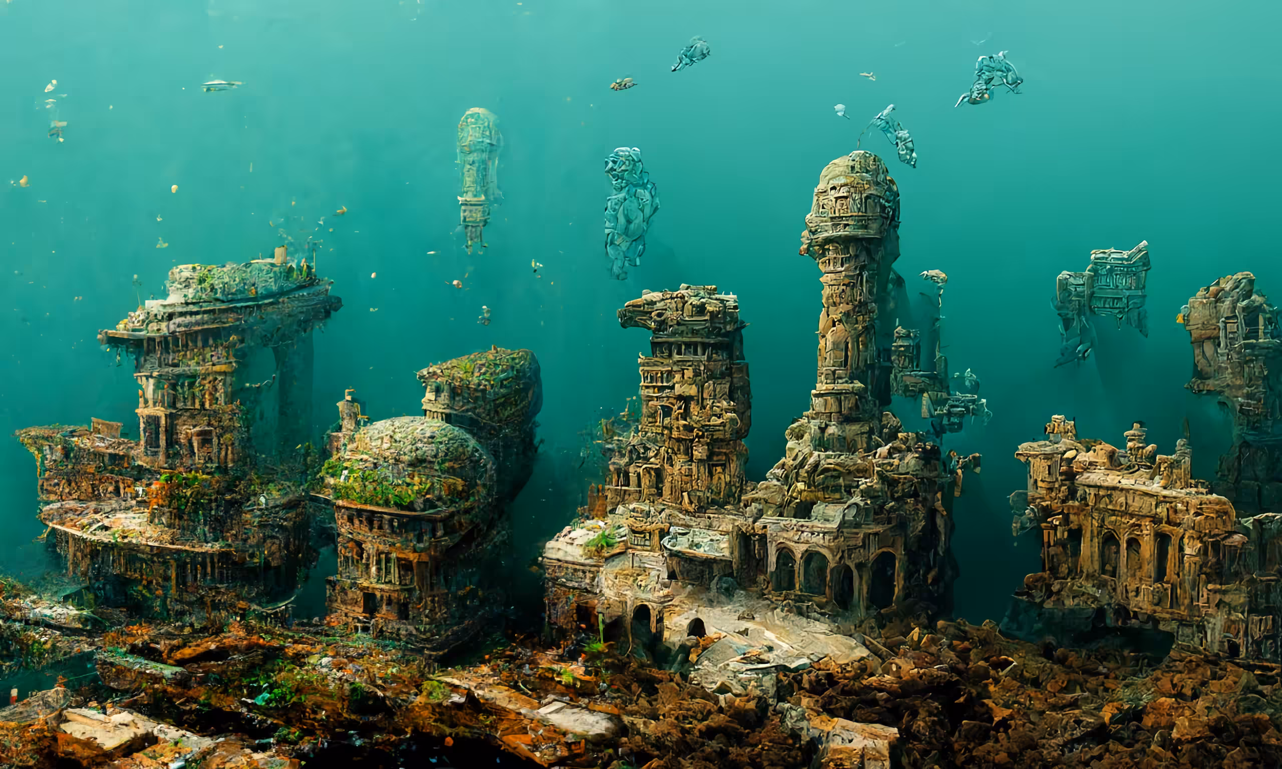 Ruined Underwater City