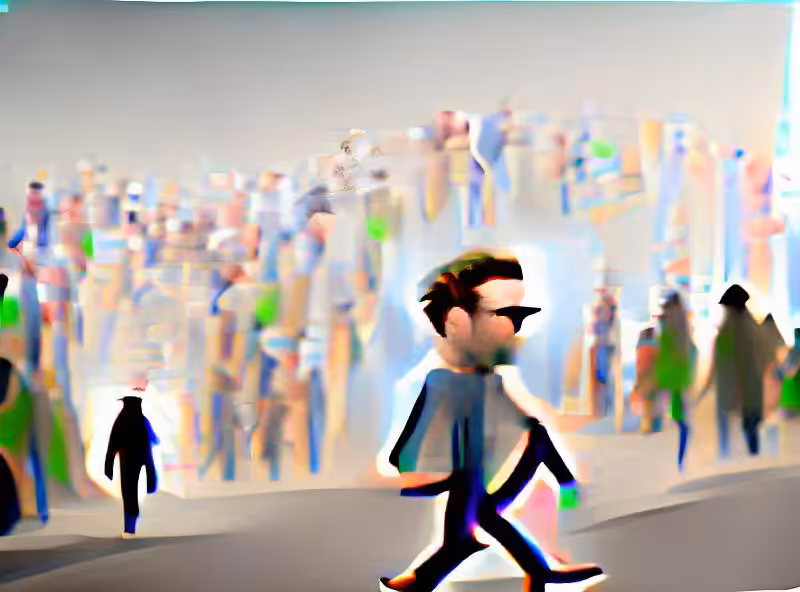 Guy walkin