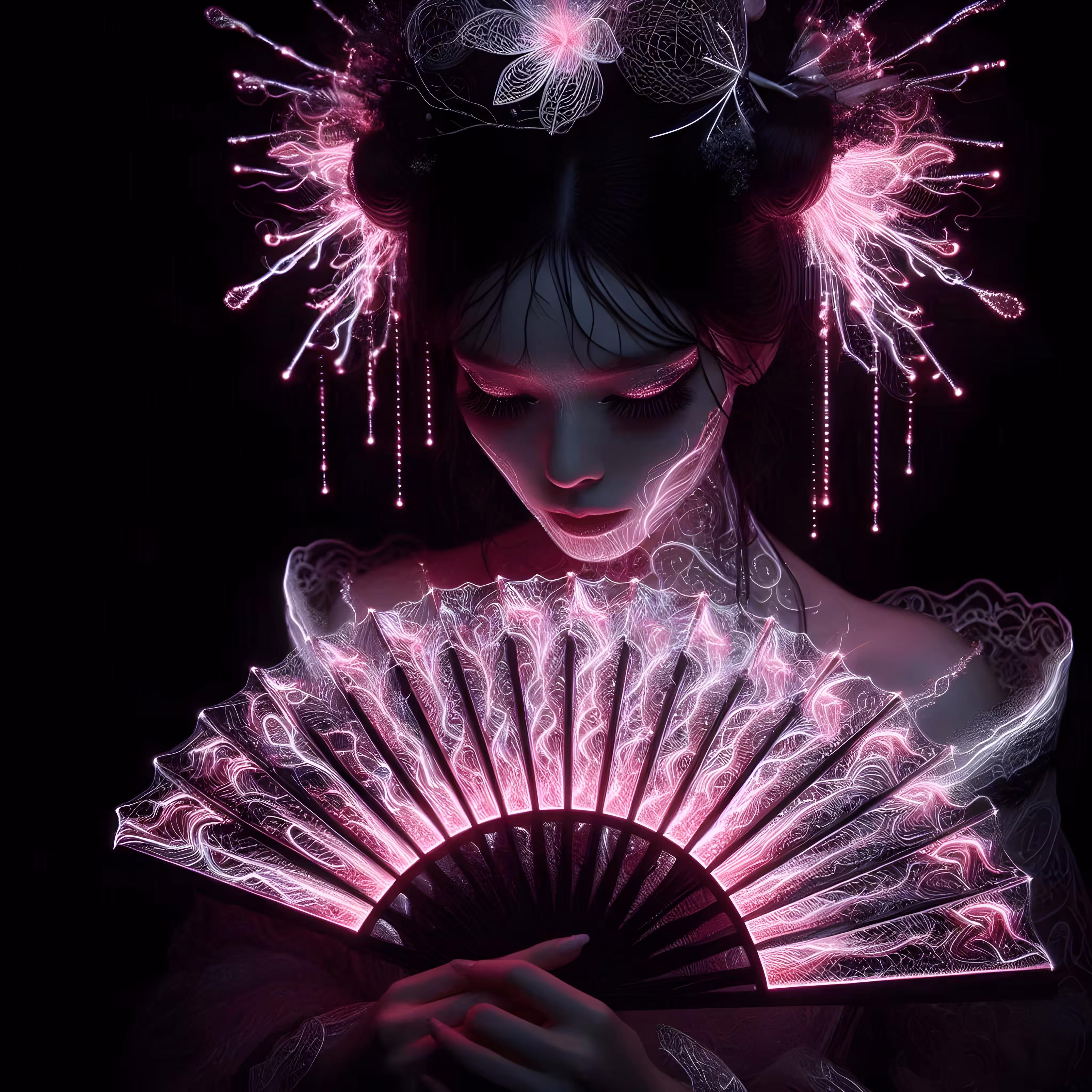 Pink fan