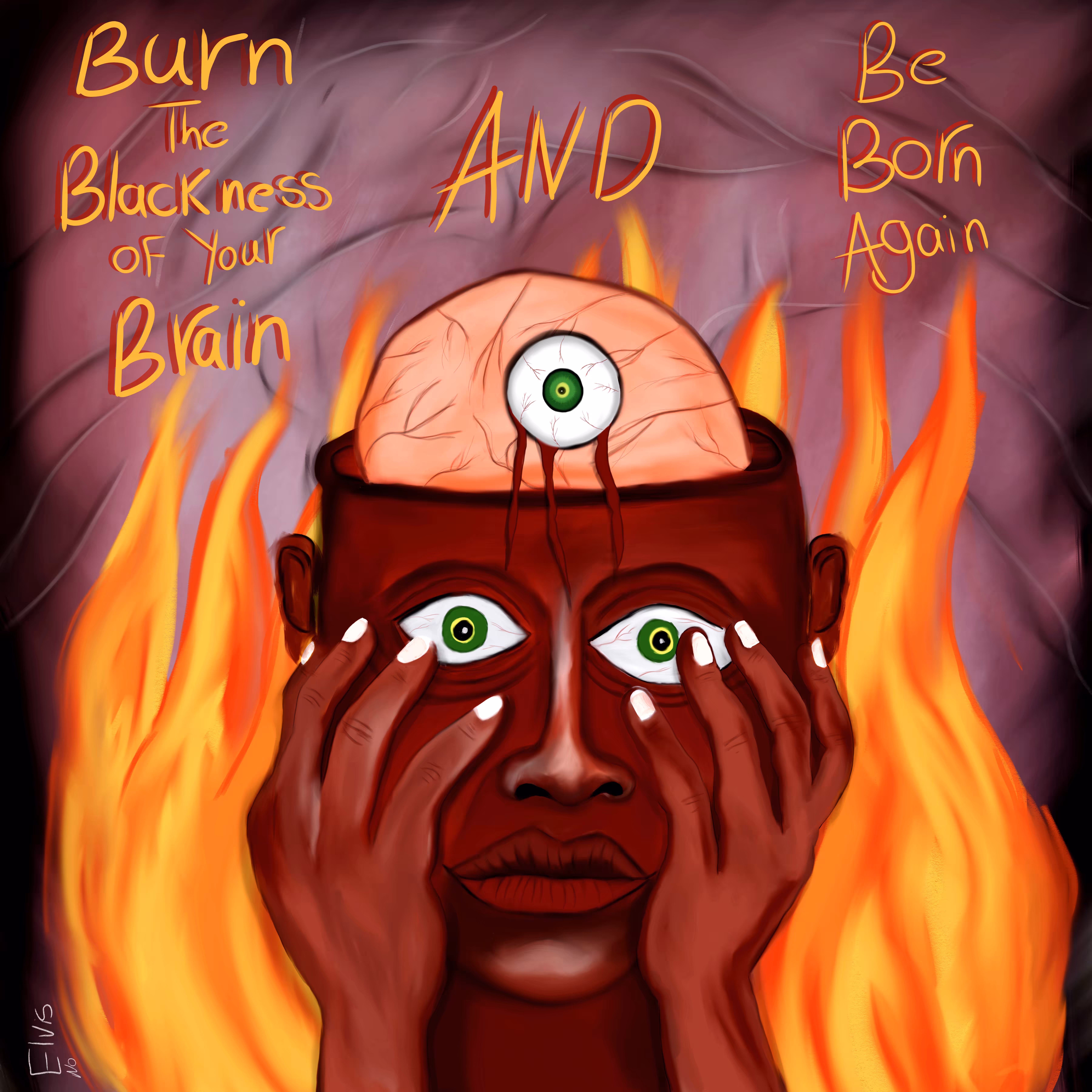 burning in the fire