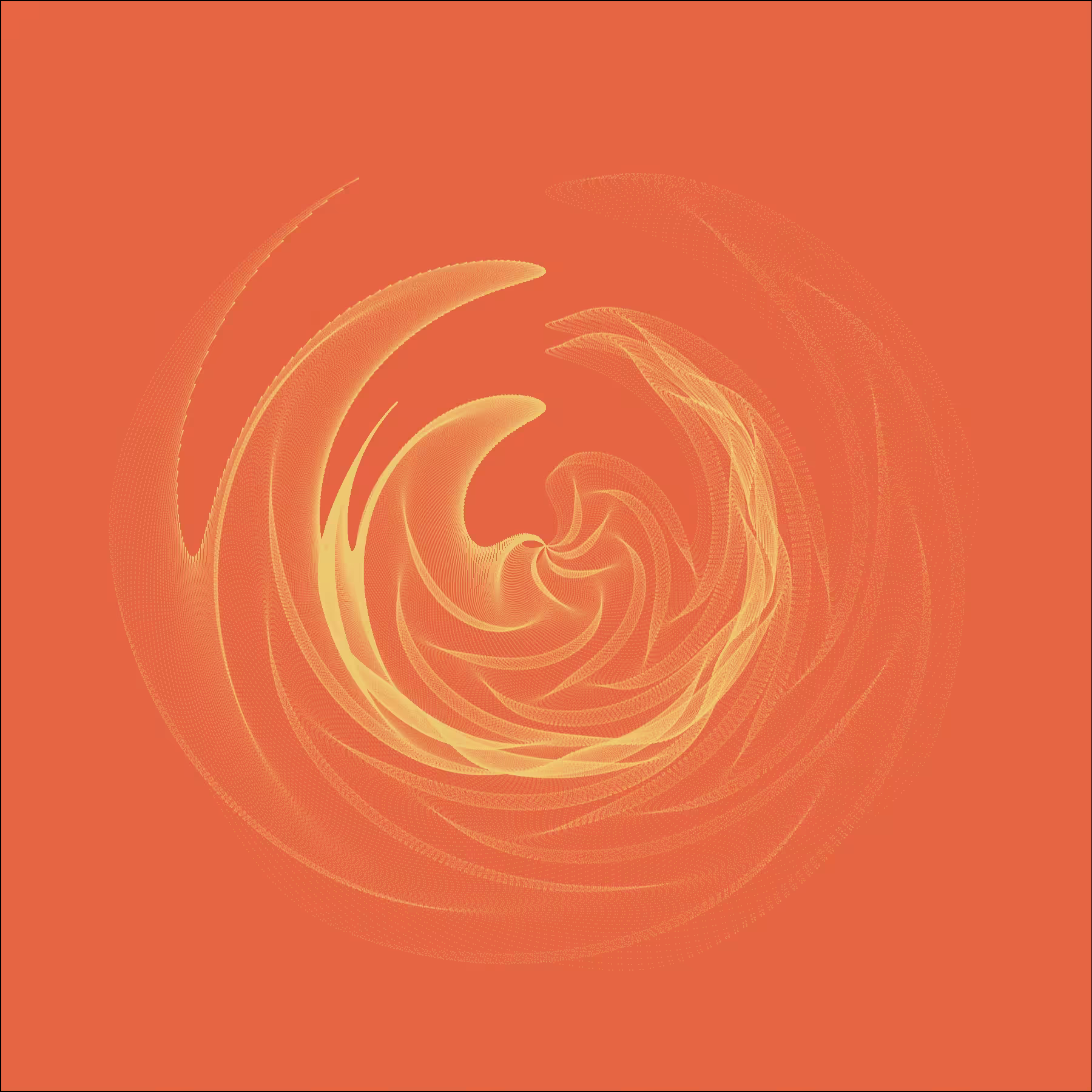 Randomized Circles #6/7 - Yellow and Blood Orange