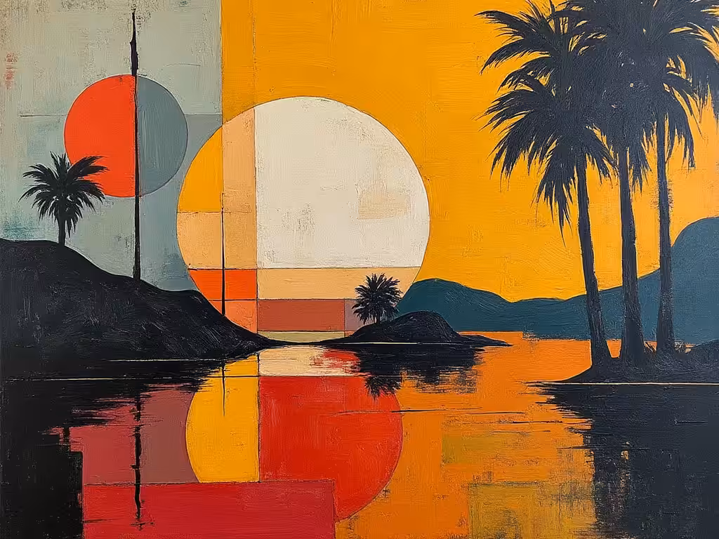 Reflection of Geometric Sunset”