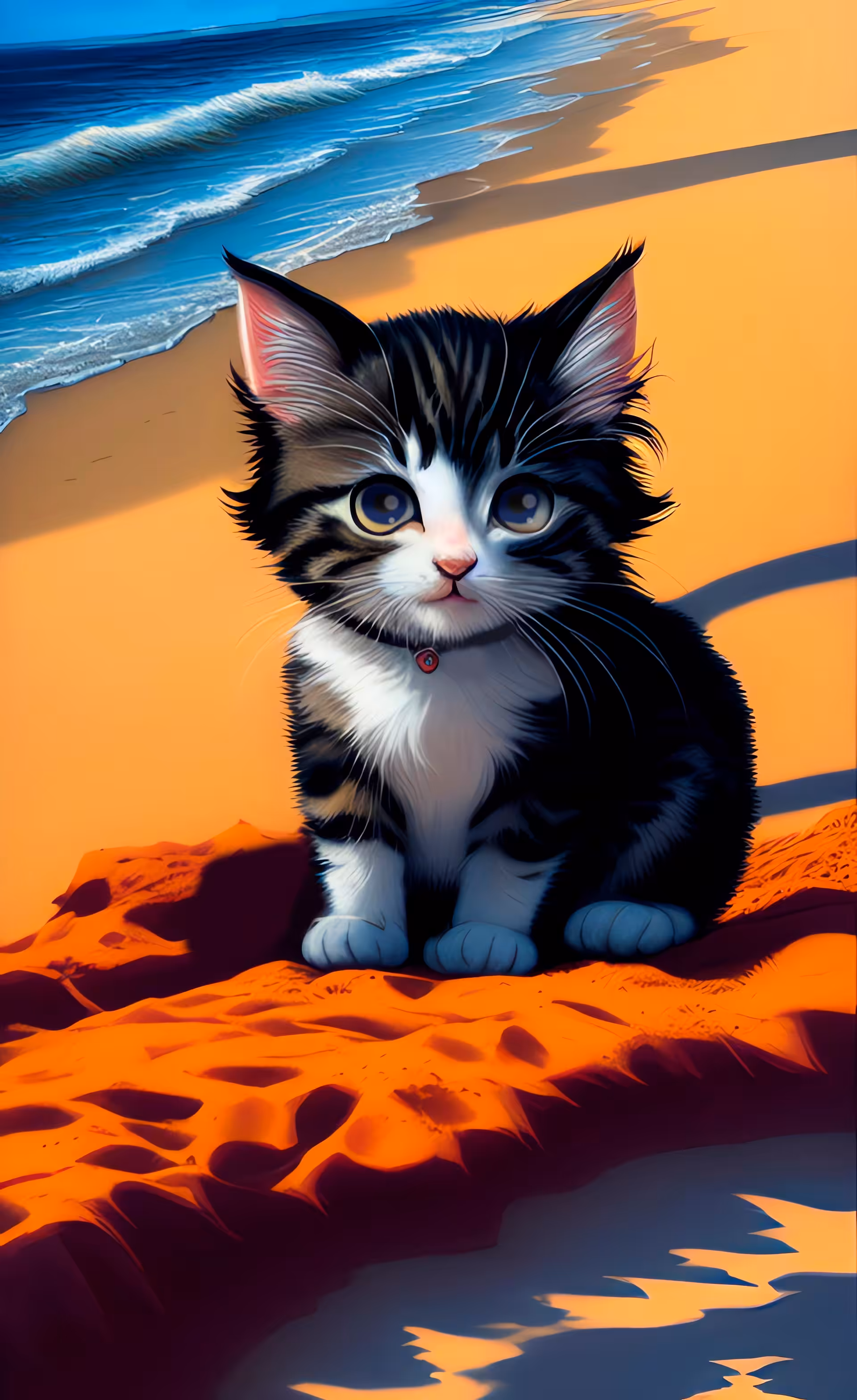 A kitten at sea