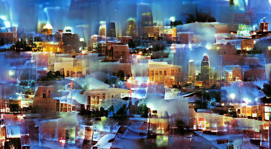 City Nightline Double Exposure