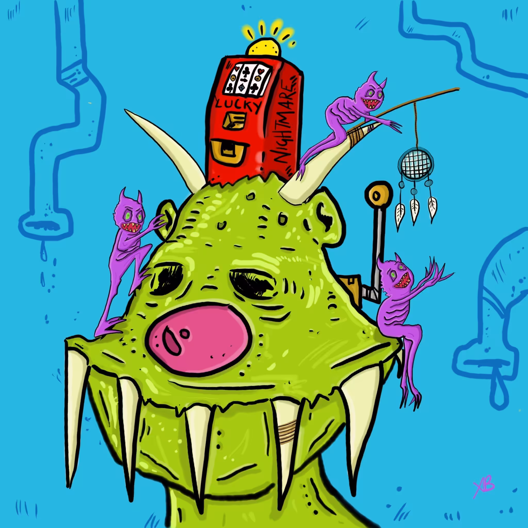 Toxic Slot Machine Monster 