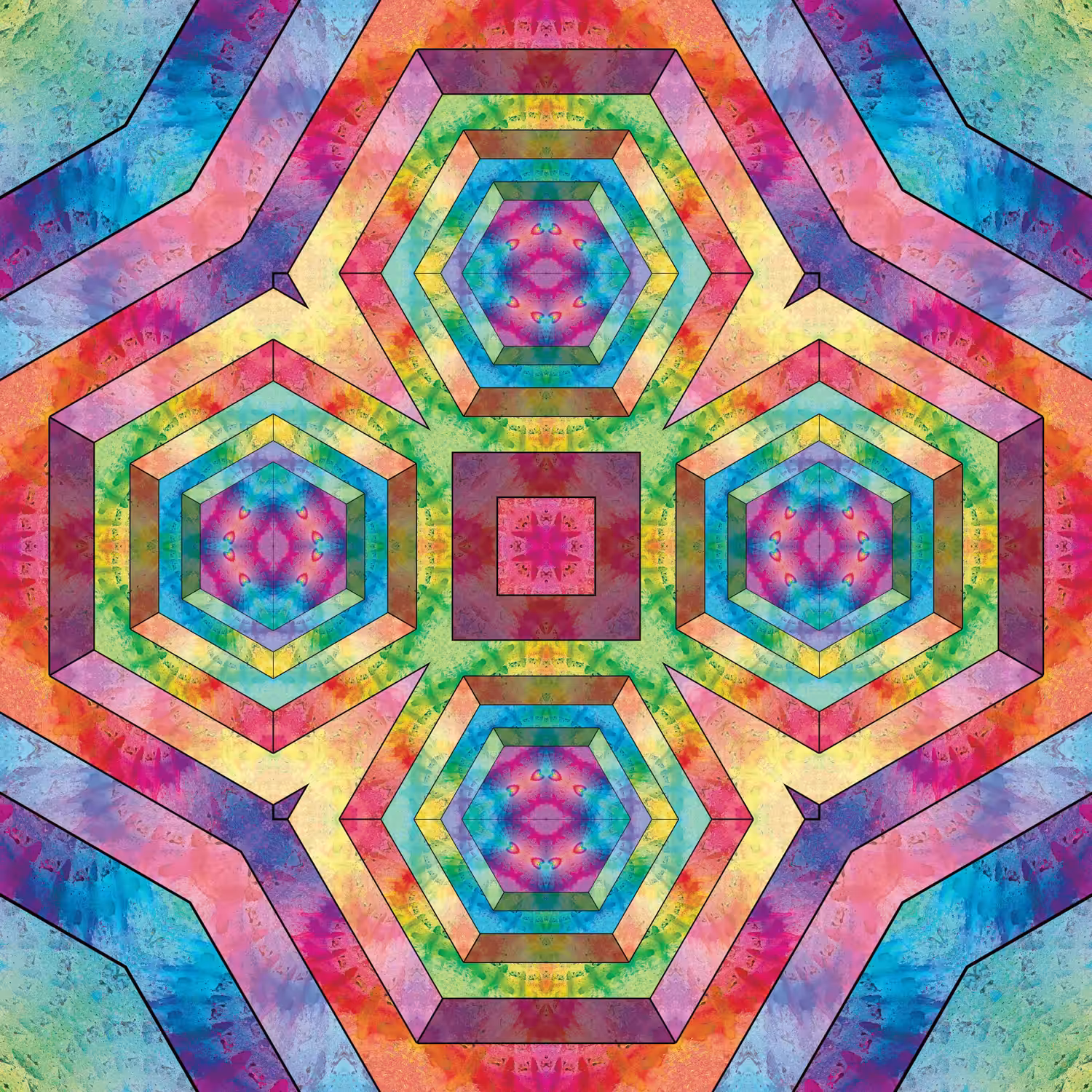 Psychedelic Cube Kaleidoscope