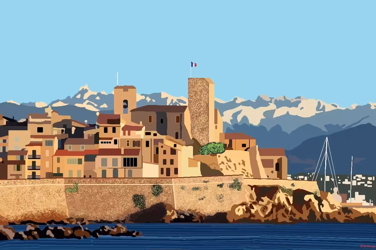 The Old Town, Antibes, France.