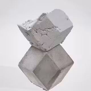 Rhombic Dodecahedron Pair with Ocean Stone (Model)
