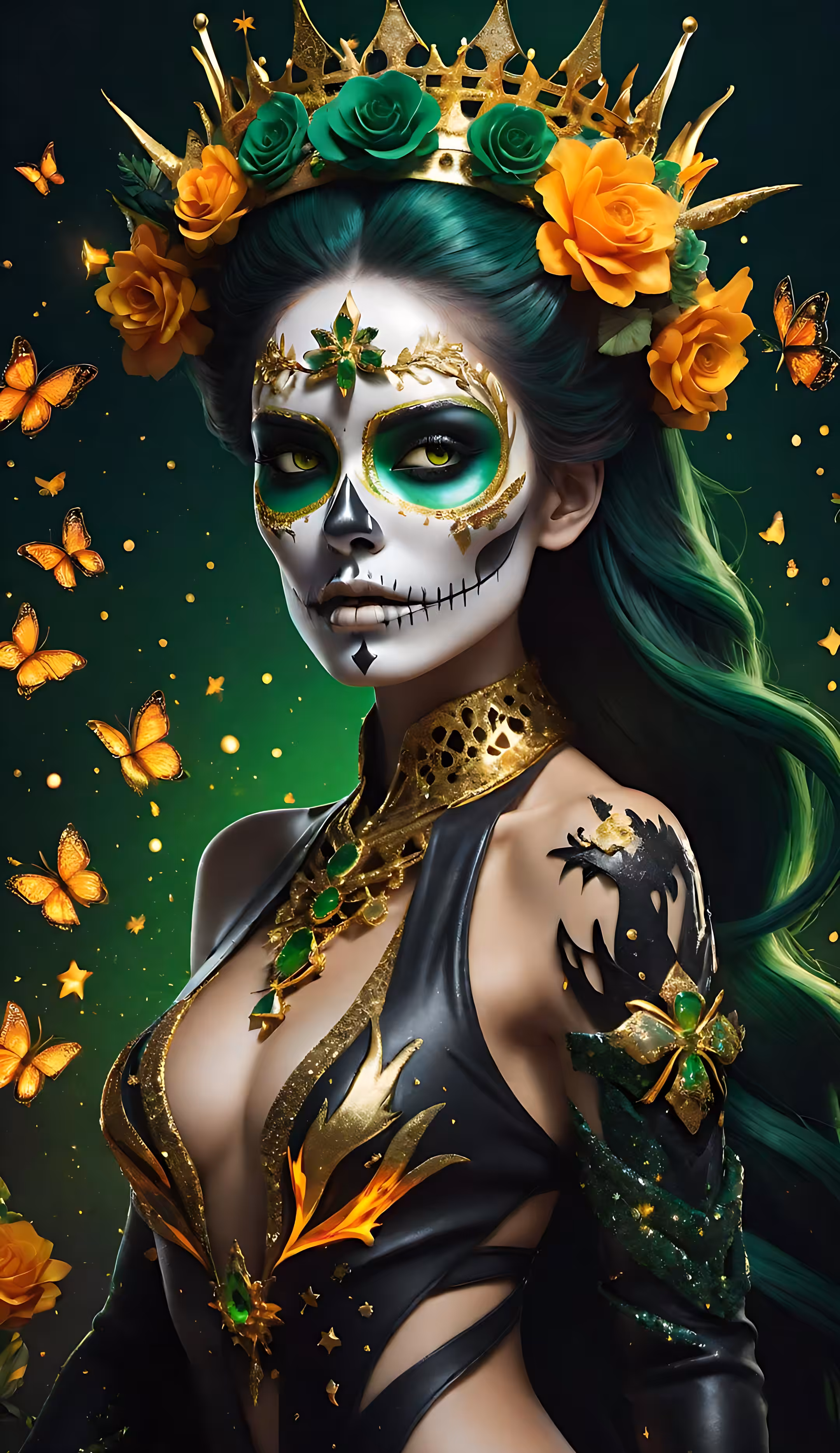 Green Goddess Queen SkullGirl 