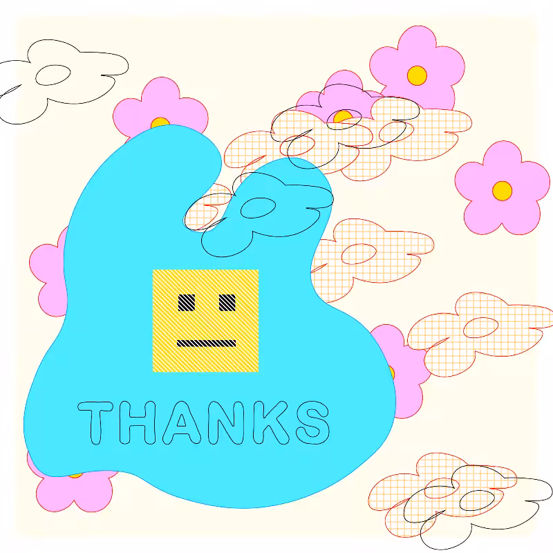 thanks bag and flowers #37