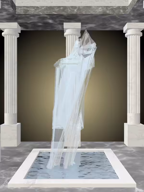 HeavenComputer: The Fading Fragmented Arguing Light Blue Woman #7527