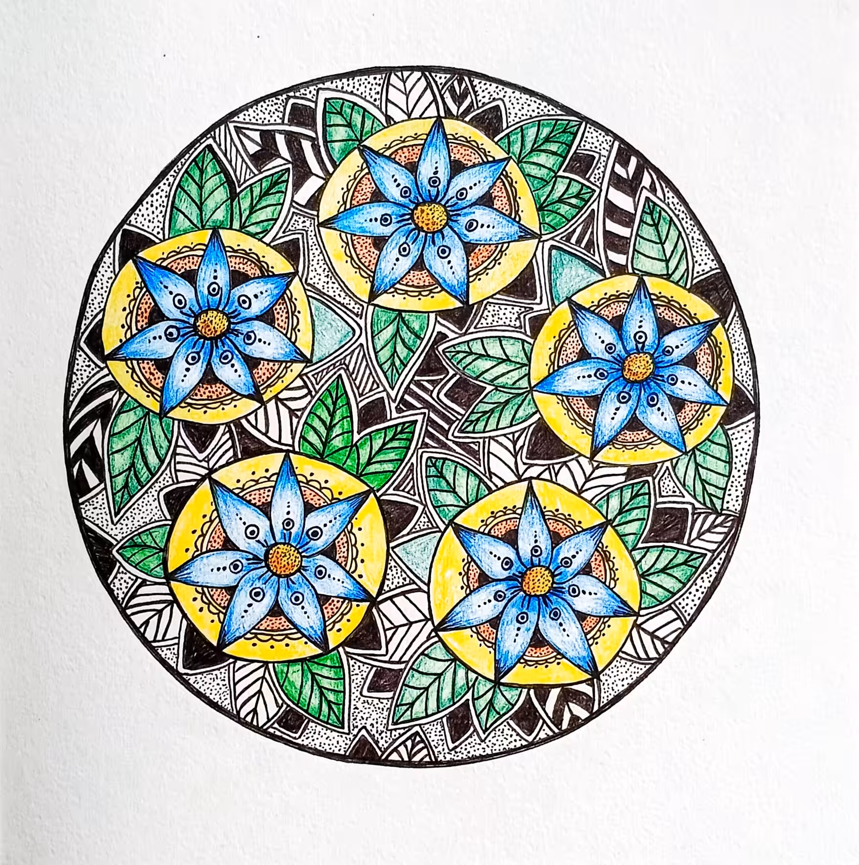 blue flowers