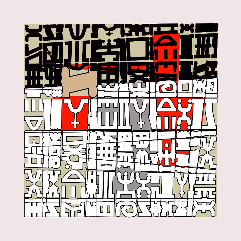 "Alphabetic ancestral signs" - (Matrix v3) #64