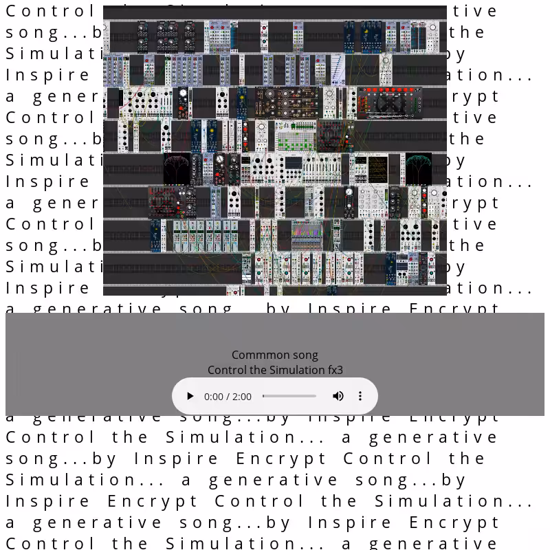 Control the Simulation generative music #13