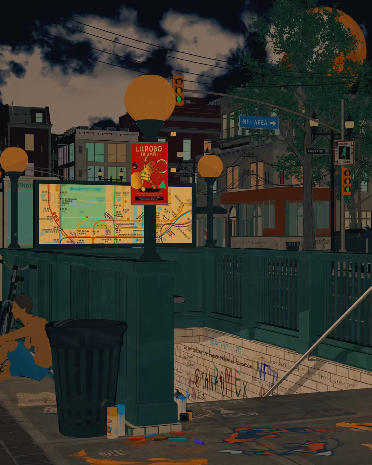 Evening in the city