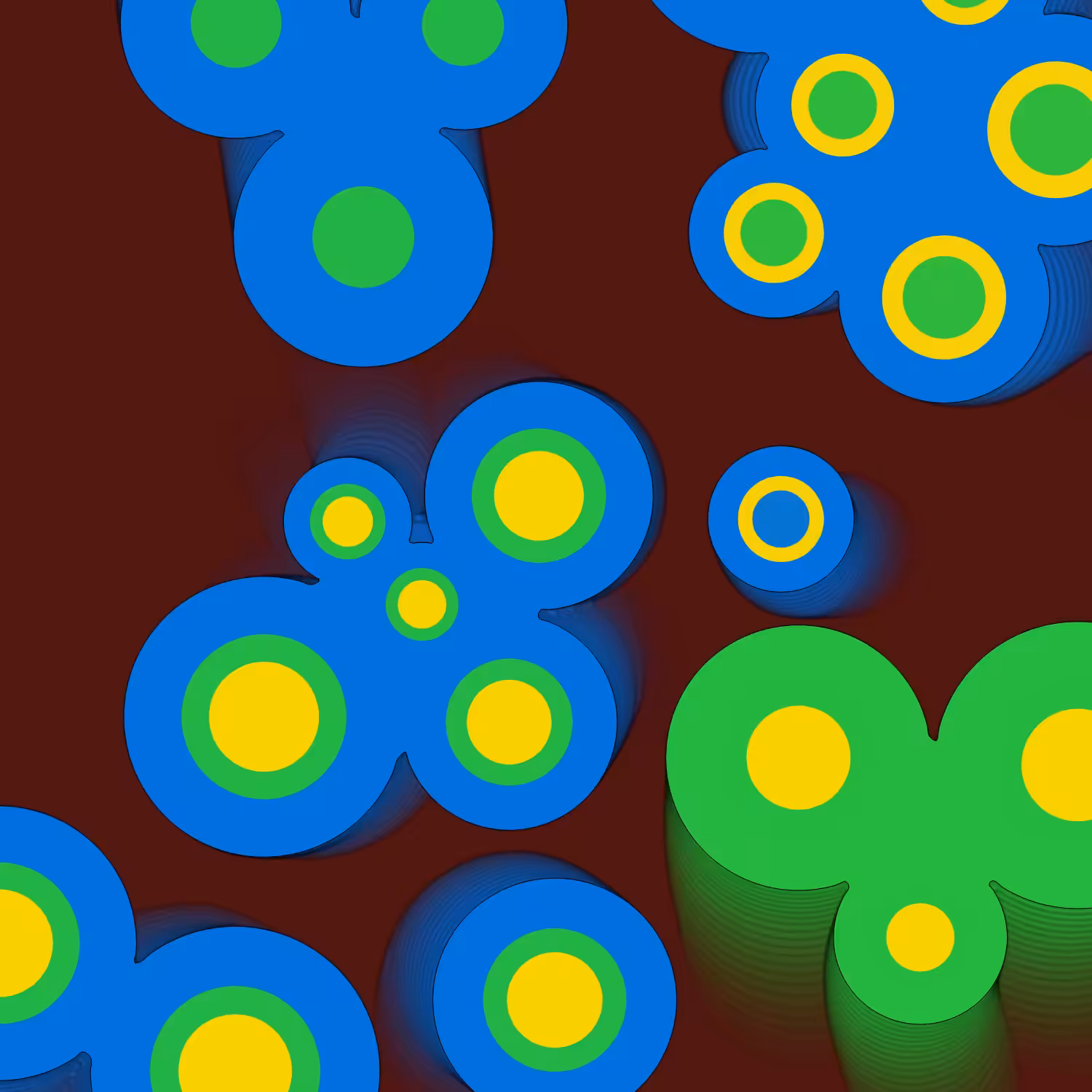 Geometric colorful shapes (Free edition) #57