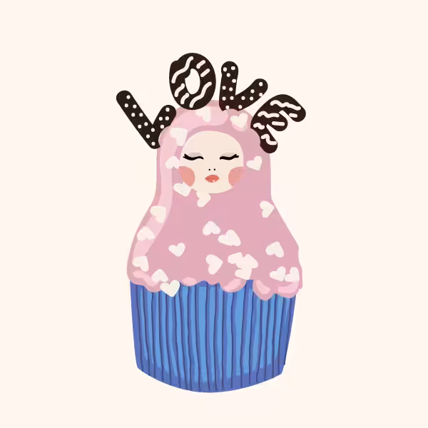 Cute Matryoshka Doll Cupcake Series #24