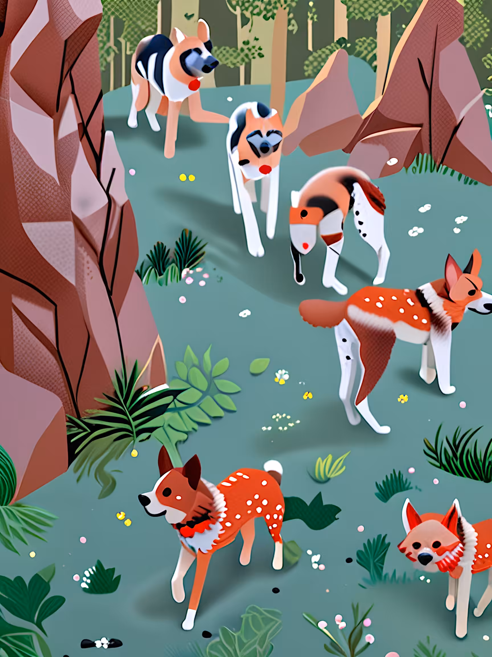 In the Woods...: Many Wild Dogs #2