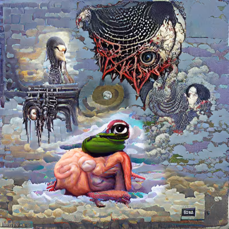 Pigeon Sat on a Brain Reflecting Existence #58