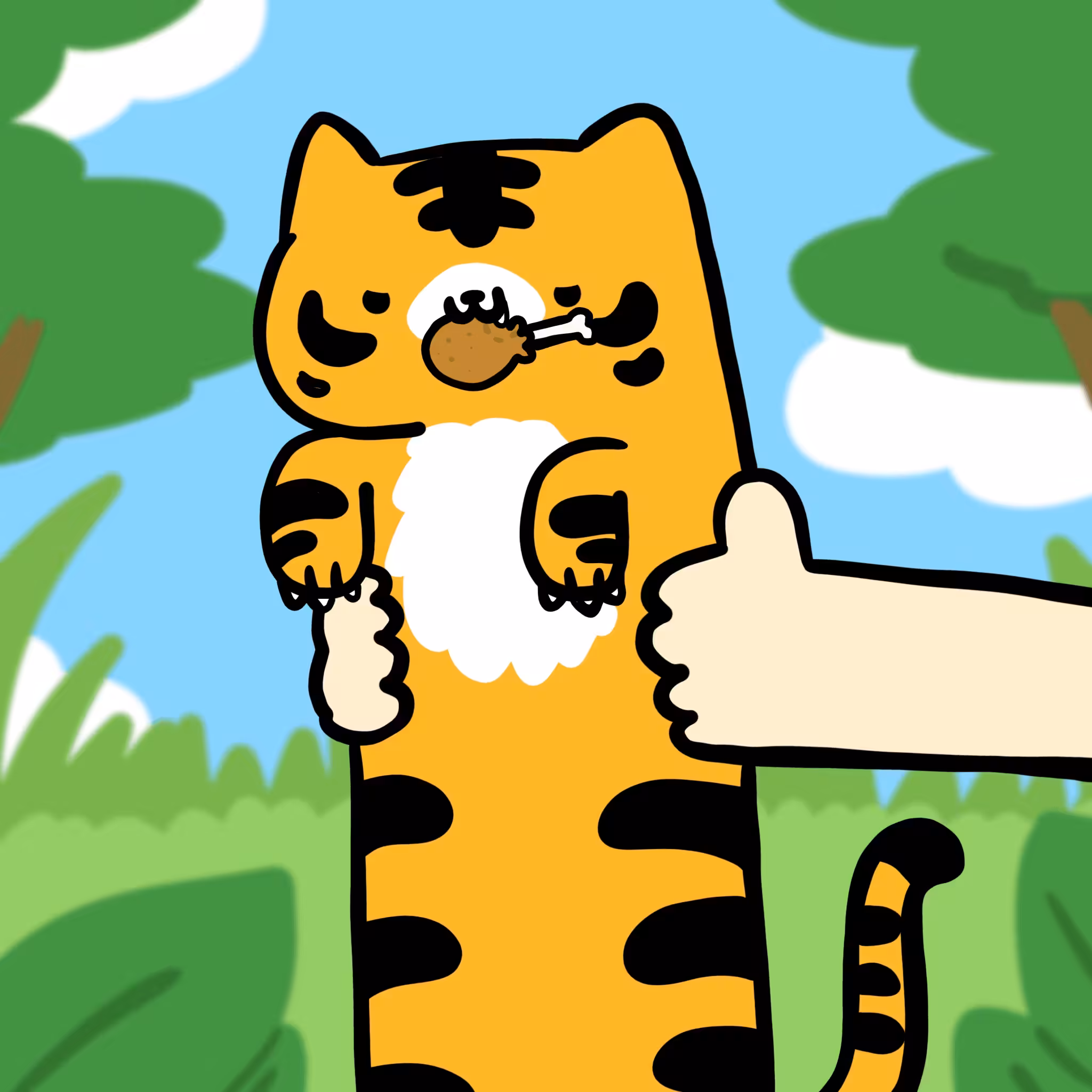 Long Long Tiger Cat #0174