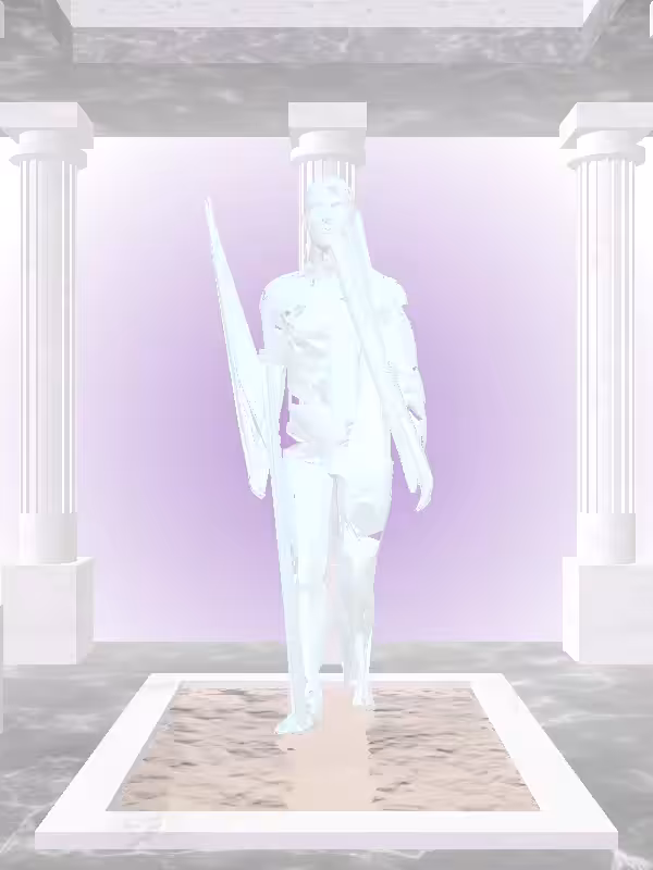 HeavenComputer: The Fragmented Receding Light Blue Man #3749