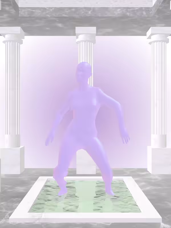 HeavenComputer: The Dancing Bright Purple Woman #978