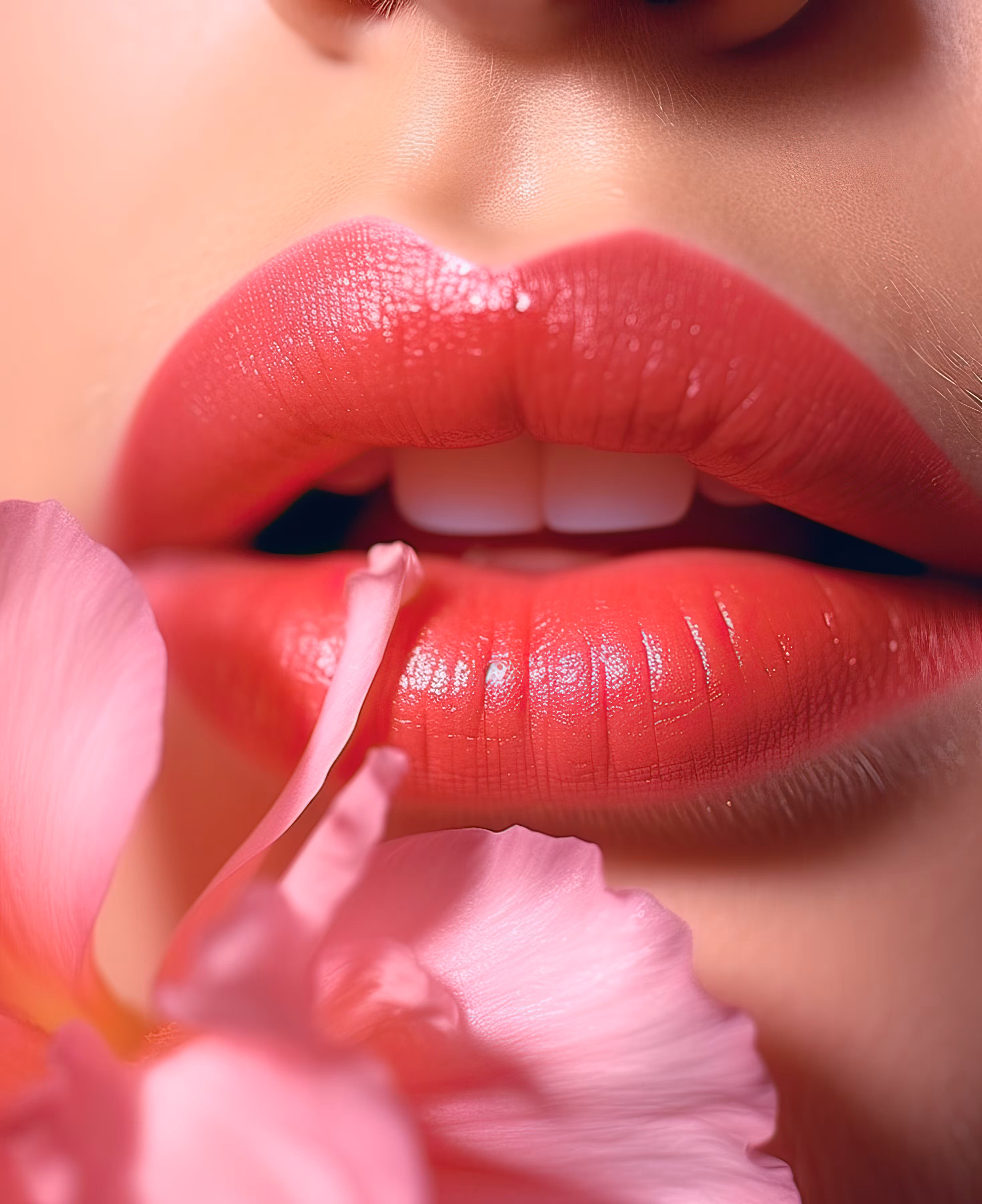 French Rose Champagne Punch Lips