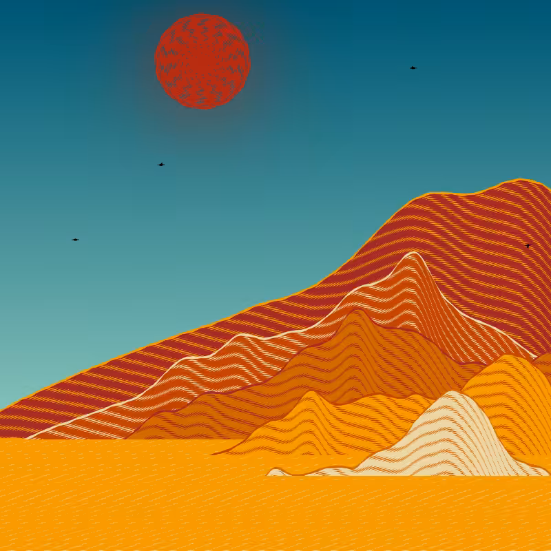 Painted Mountain Sunset #160