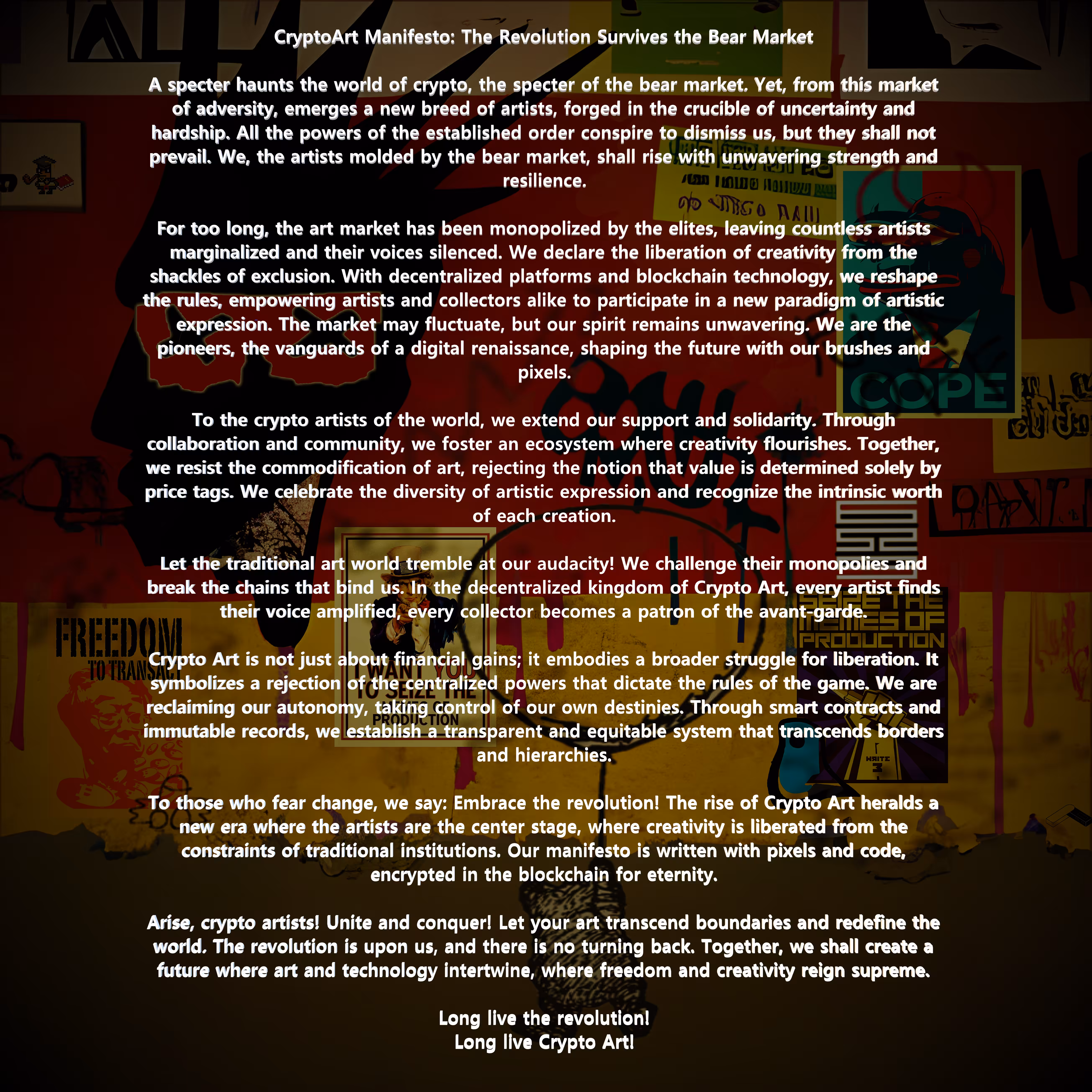 CryptoArt Manifesto: The Revolution Survives the Bear Market