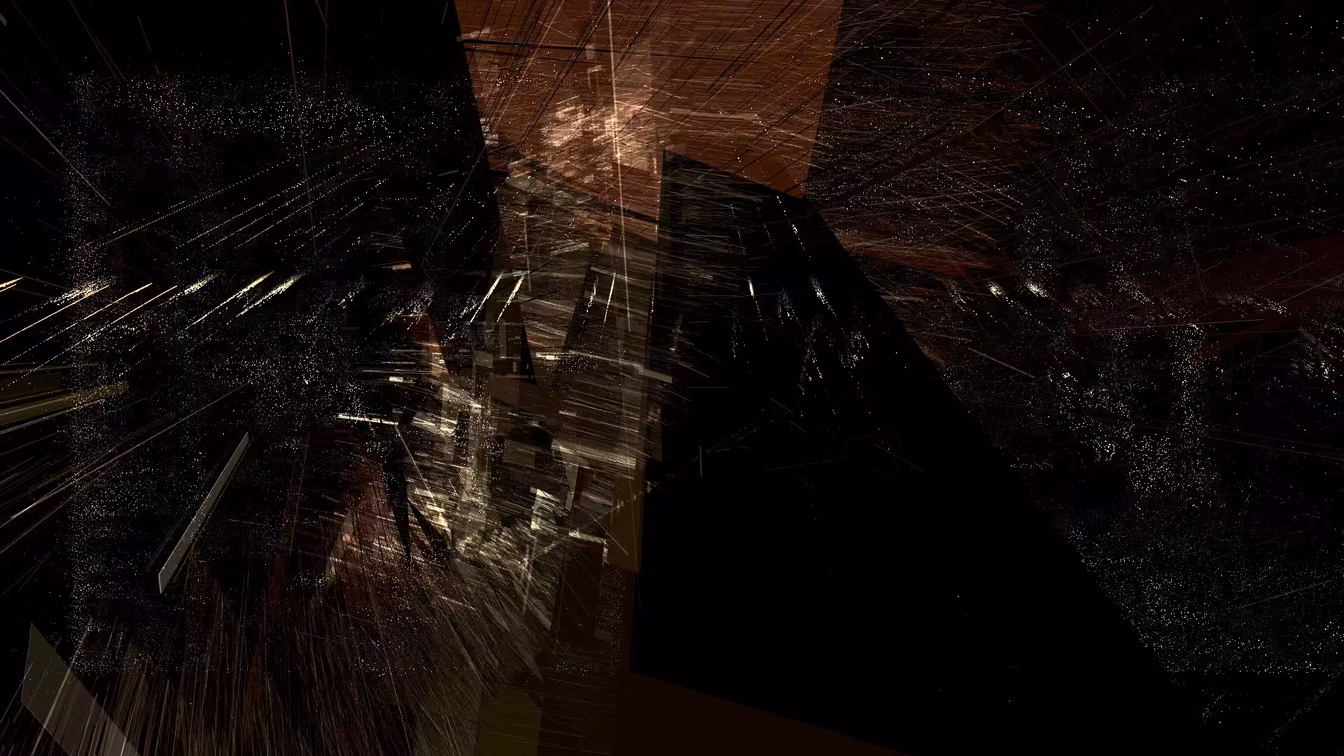 Algorithmic city at night