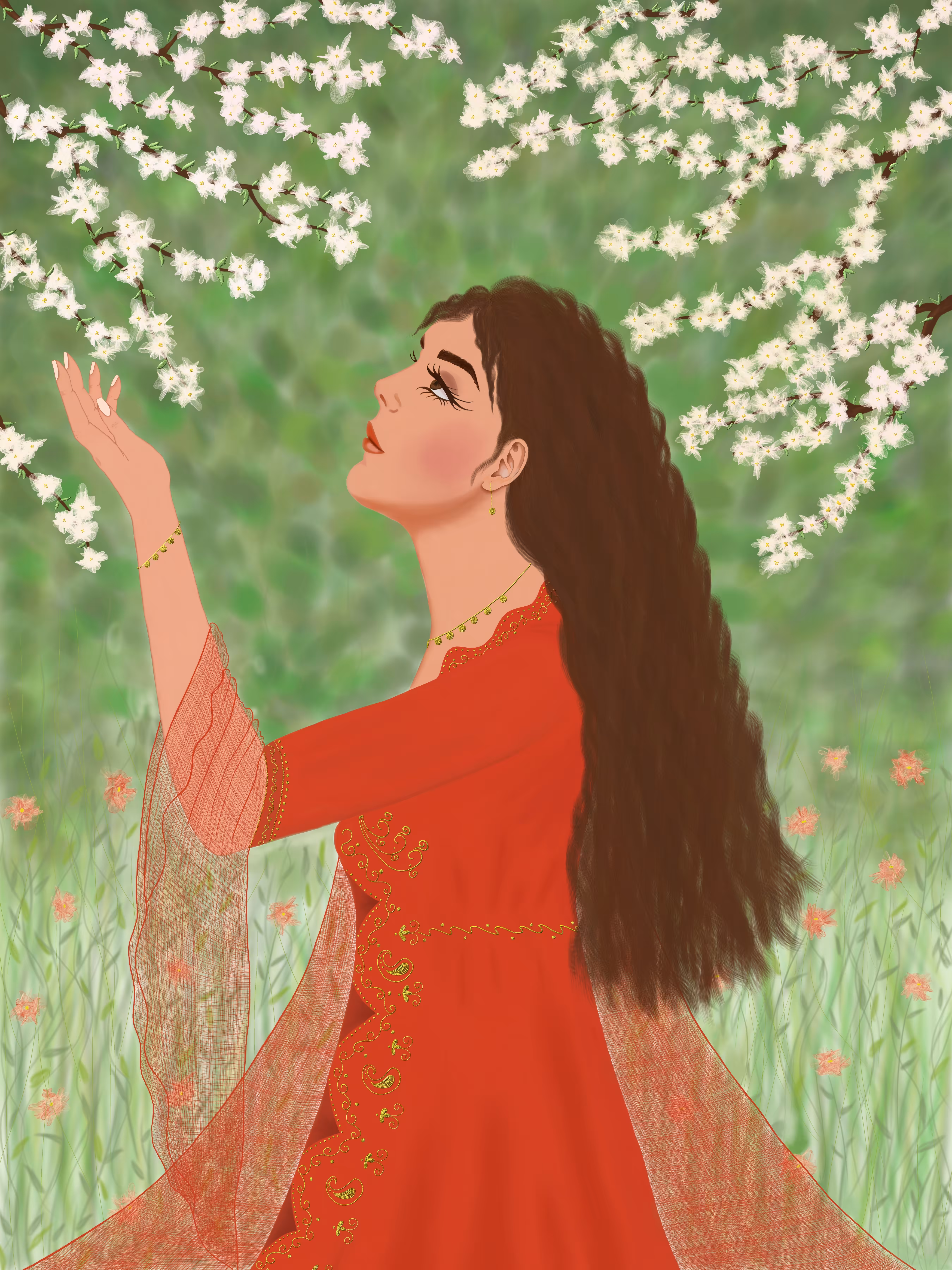 Persian girl in nature