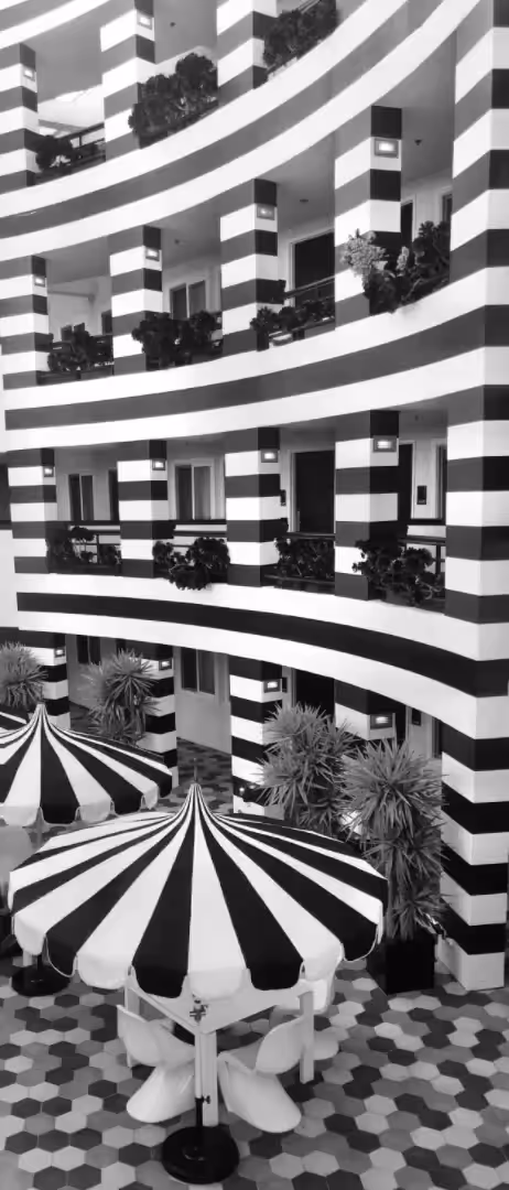 black and white gumball architecture heaven