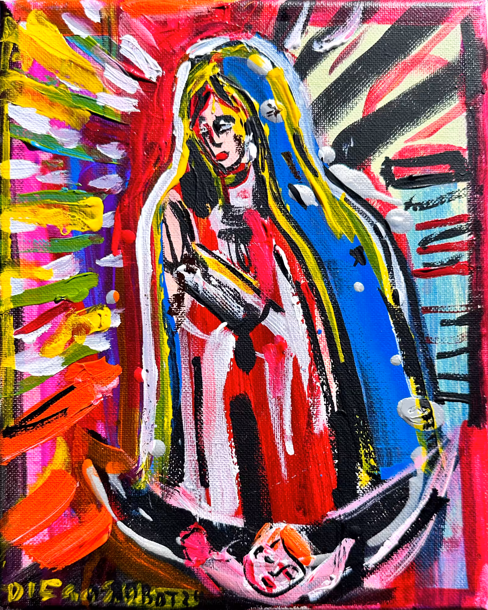Virgen de Guadalupe painting 