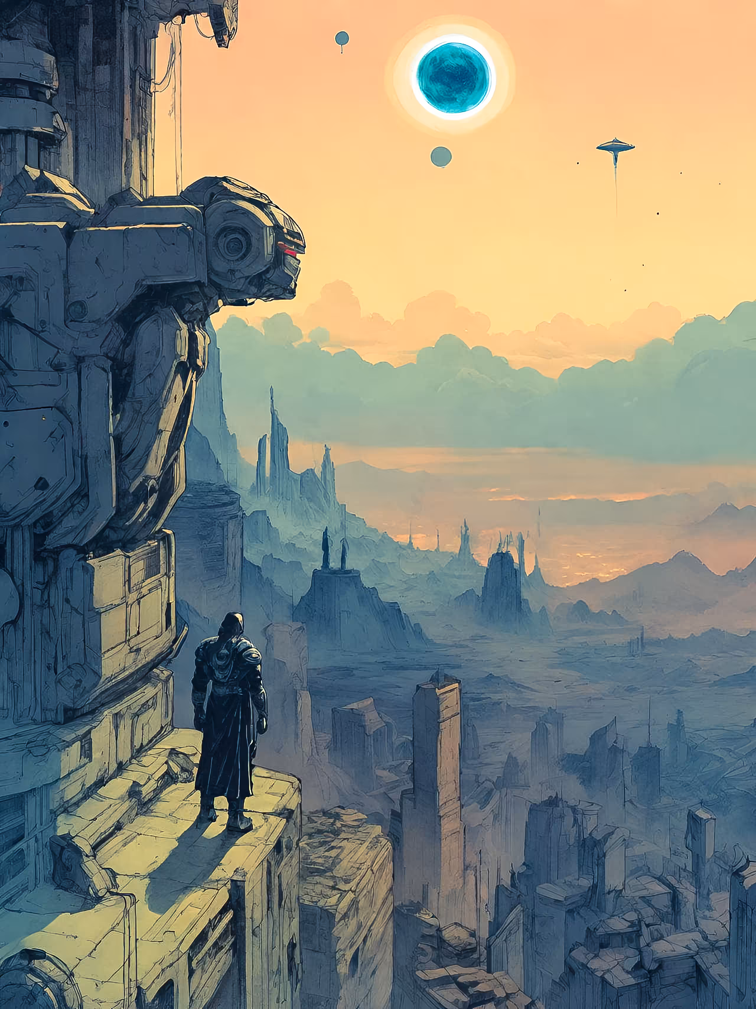 Eclipse Over Ruins