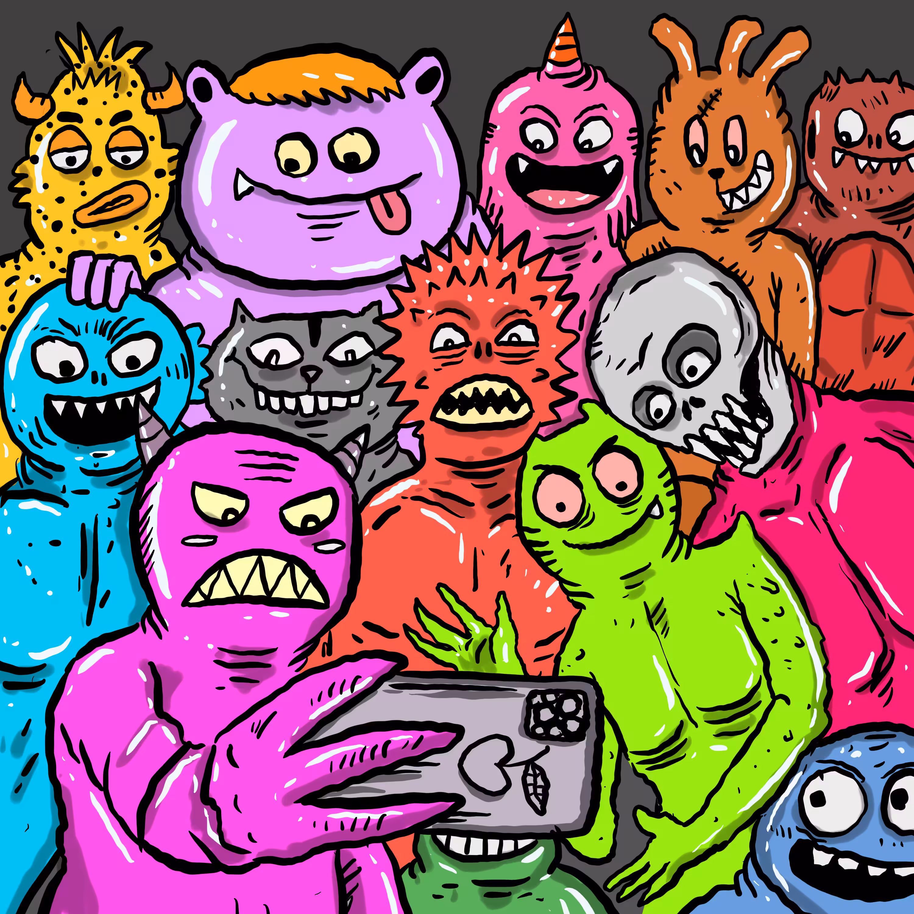 Dooodle: Monsters, let's selfie!