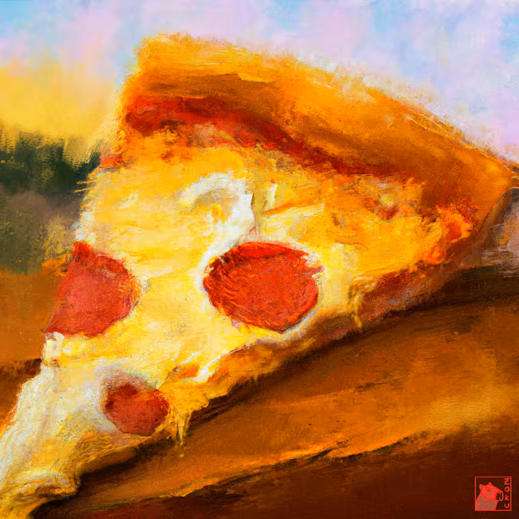 A slice of pizza