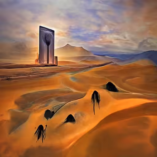 Ai Generated Art: Storm in the desert