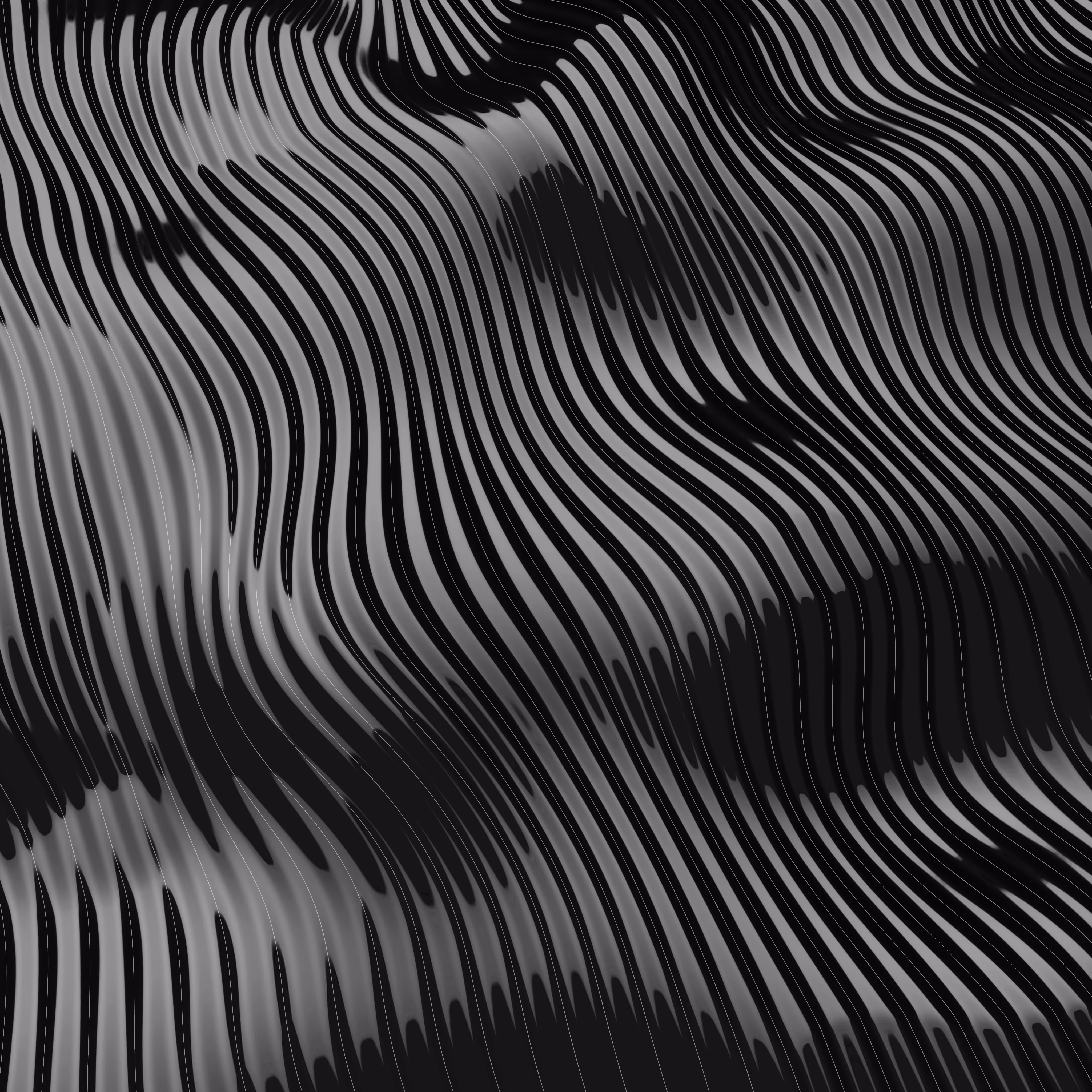 Black glass waves #4