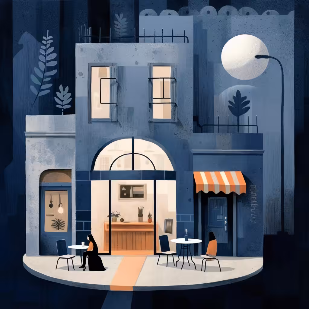 Places to BE.  : Blue cafe 