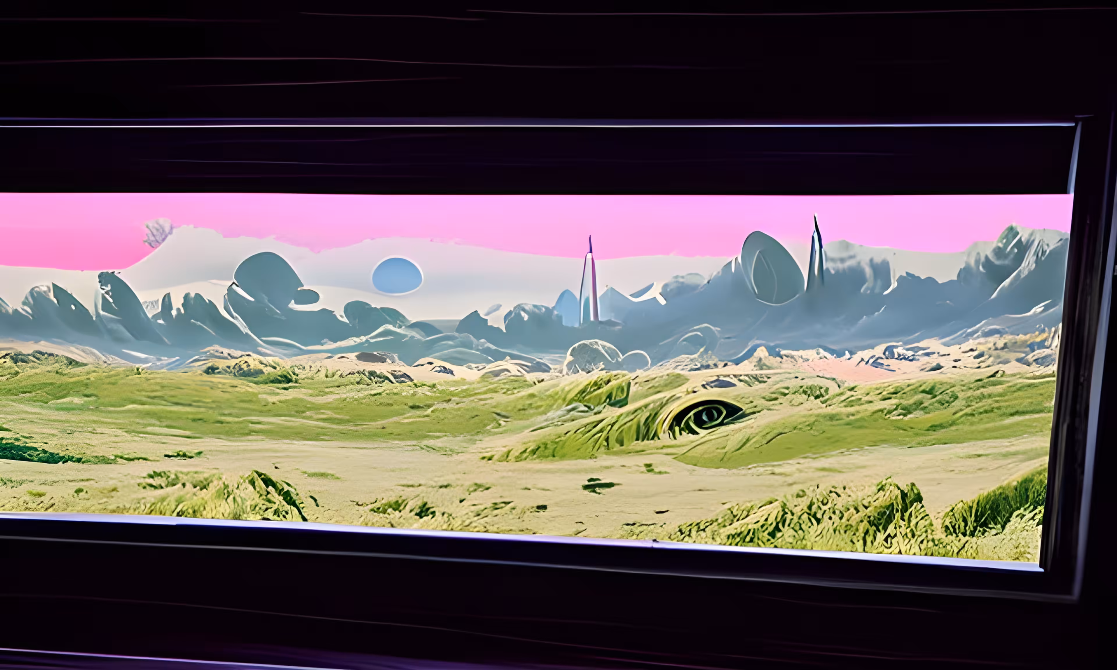 Window overlooking the valley 