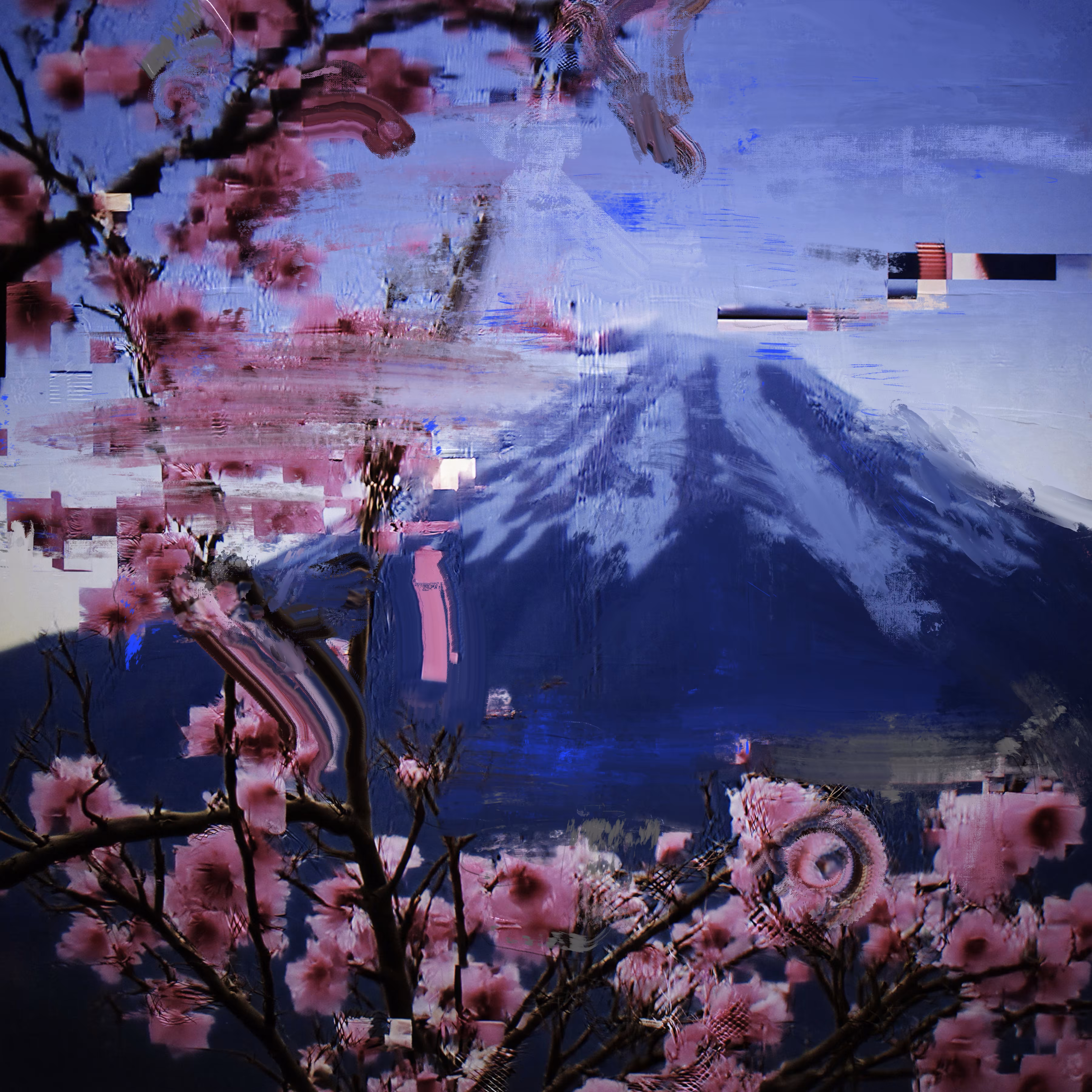 Cherry Blossom with Mount Fuji A