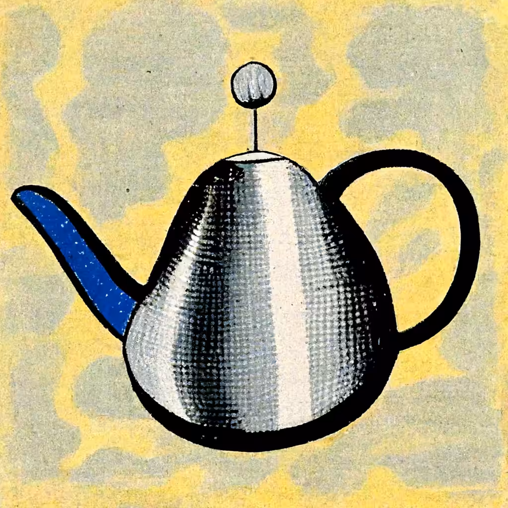 electrified iron teapot